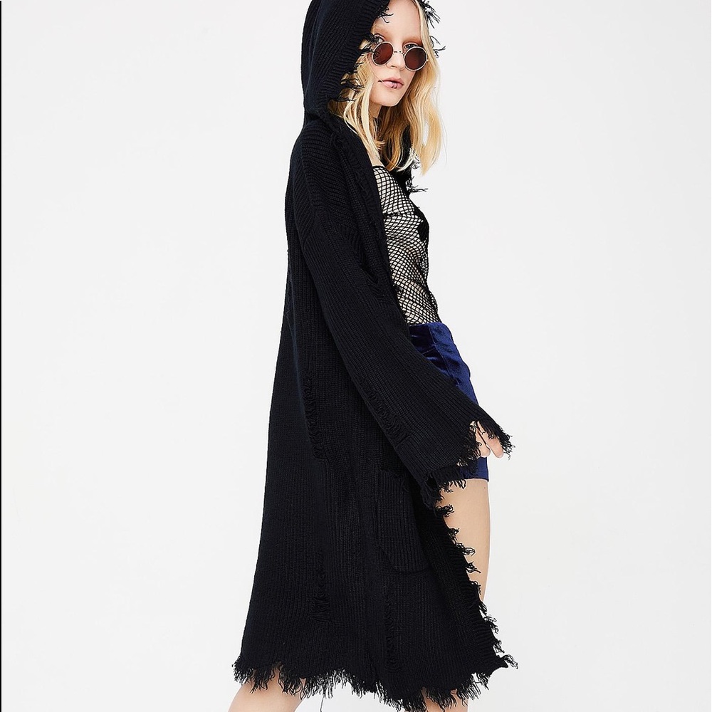 ❌SOLD❌ Dolls kill perfectly flawed hooded cardigan - Picture 2 of 6